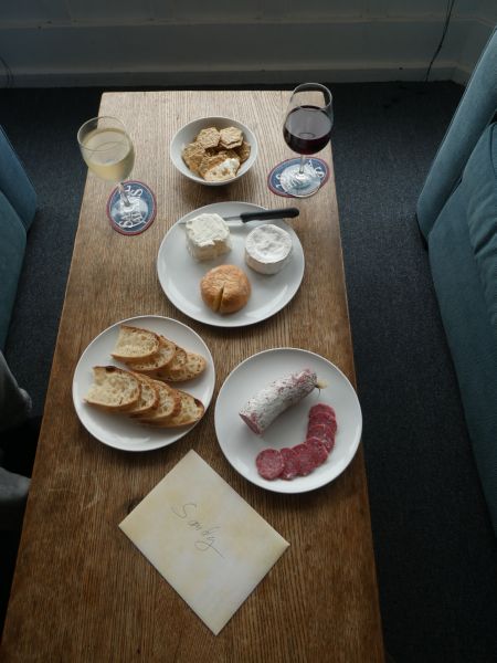 Bread, cheese, salami<br> & wine ...