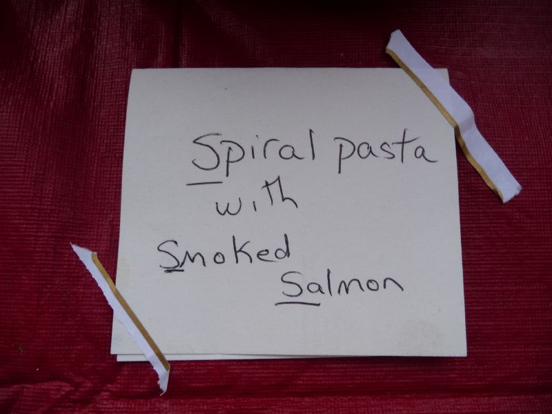 Spiral Pasta with<BR>Smoked Salmon