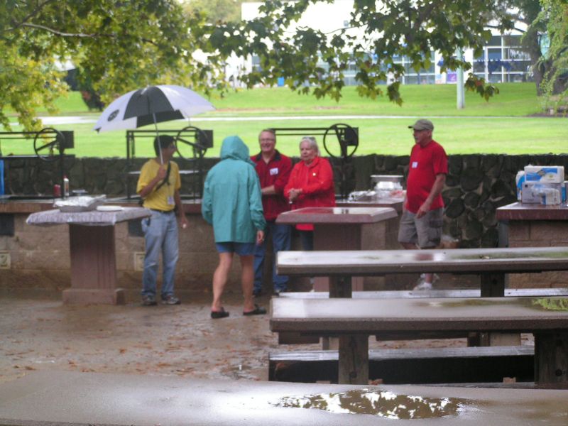 Splish, splash at the grill.