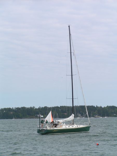 <I>Javelin</I> at anchor