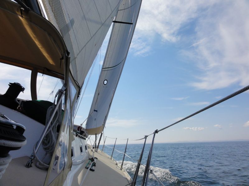 Sailing at 8 knots