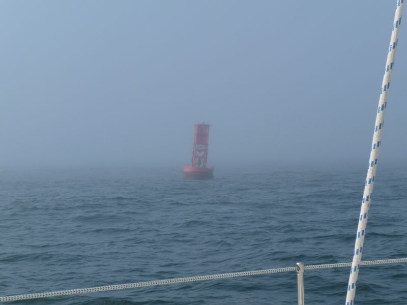Schoodic buoy in fog