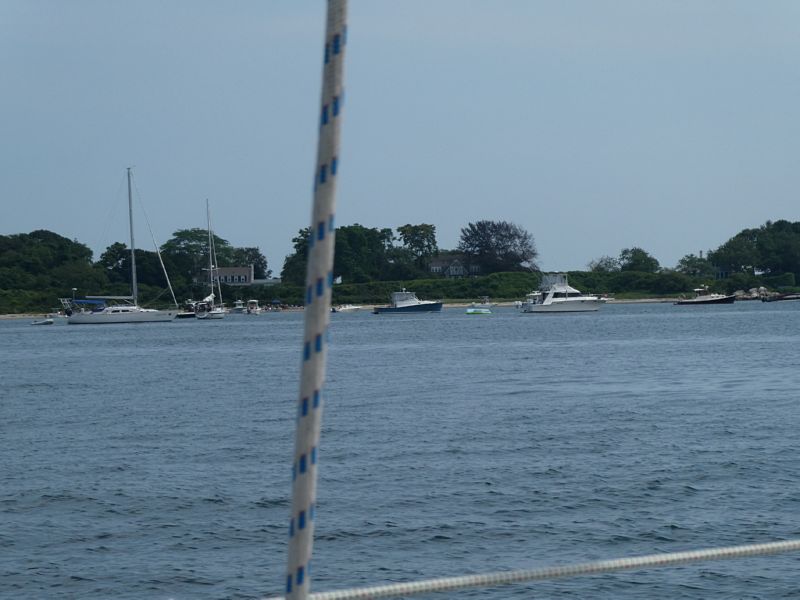 anchored boats.